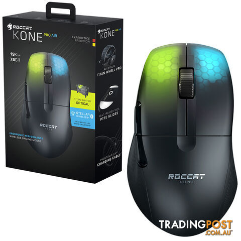 ROCCAT KONE Pro Air Ergonomic Performance Wireless Gaming Mouse (Black) - Roccat - PC Accessory GTIN/EAN/UPC: 731855504114