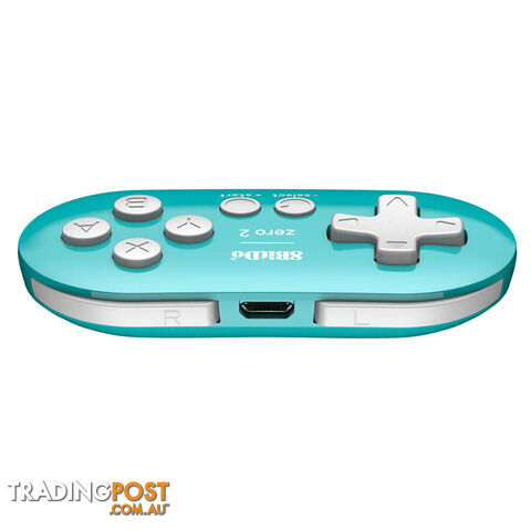 8Bitdo Zero 2 Bluetooth Gamepad (Turquoise) - 8Bitdo - Multiplatform GTIN/EAN/UPC: 6922621501121 - photo 3 of 6