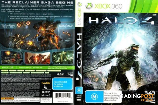 Halo 4 [Pre-Owned] (Xbox 360) - Microsoft Studios - P/O Xbox 360 Software GTIN/EAN/UPC: 885370430592 - photo 2 of 7