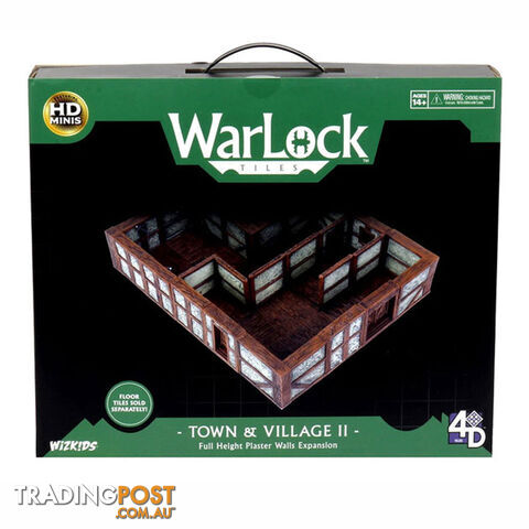 Warlock Tiles: Towns & Village II Full Height Plaster Walls Expansion - WizKids - Tabletop Role Playing Game GTIN/EAN/UPC: 634482165157