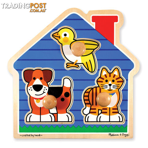 Melissa & Doug House Pets 3 Piece Jumbo Knob Jigsaw Puzzle - Melissa & Doug - Toys Games & Puzzles GTIN/EAN/UPC: 000772020558