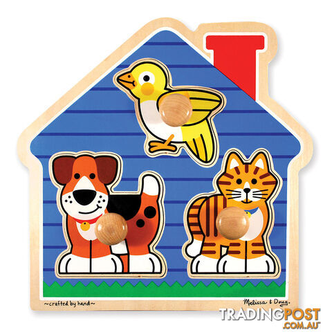 Melissa & Doug House Pets 3 Piece Jumbo Knob Jigsaw Puzzle - Melissa & Doug - Toys Games & Puzzles GTIN/EAN/UPC: 000772020558