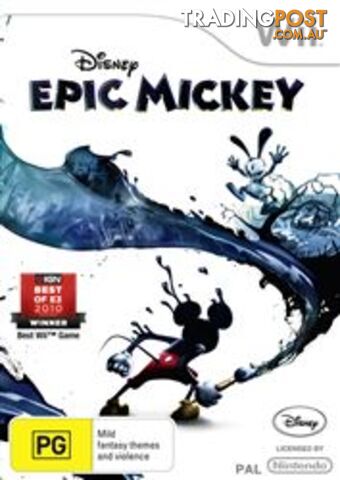 Disney's Epic Mickey [Pre-Owned] (Wii) - Disney Interactive Studios - P/O Wii Software GTIN/EAN/UPC: 8717418282721