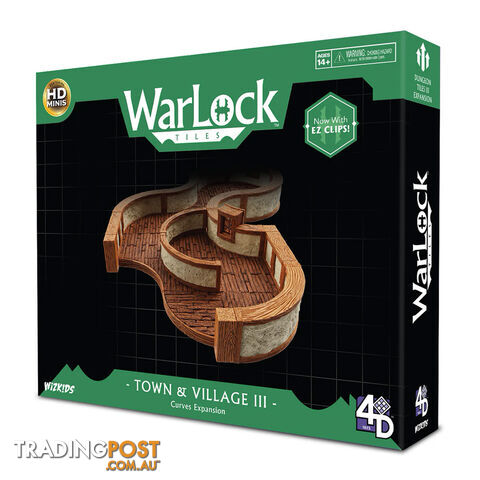 Warlock Tiles Town & Village III Curves - WizKids - Tabletop Role Playing Game GTIN/EAN/UPC: 634482165195