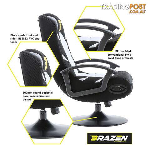 Brazen Pride 2.1 Bluetooth Surround Sound Gaming Chair (Red) - Brazen Gaming Chairs - Gaming Chair GTIN/EAN/UPC: 5060216442389 - photo 3 of 4