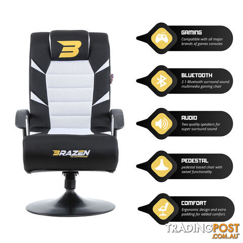 Brazen Pride 2.1 Bluetooth Surround Sound Gaming Chair (Red) - Brazen Gaming Chairs - Gaming Chair GTIN/EAN/UPC: 5060216442389 - photo 4 of 4