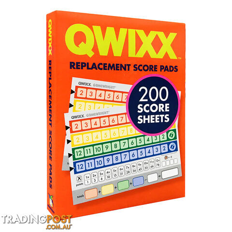 Qwixx Dice Game Replacement Score Pads - Gamewright GWI12011 - Tabletop Dice Game GTIN/EAN/UPC: 759751120115