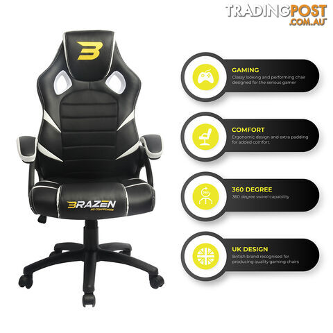 Brazen Puma PC Gaming Chair (Blue) - Brazen Gaming Chairs - Gaming Chair GTIN/EAN/UPC: 5060216442334 - photo 3 of 5