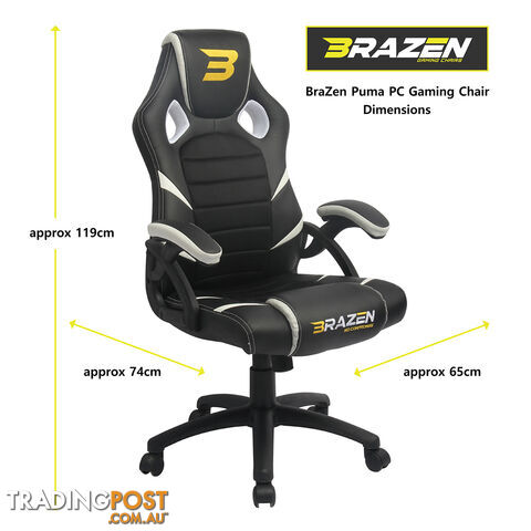 Brazen Puma PC Gaming Chair (Blue) - Brazen Gaming Chairs - Gaming Chair GTIN/EAN/UPC: 5060216442334 - photo 4 of 5