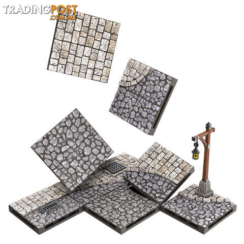 Warlock Tiles Town & Village Town Square - WizKids - Tabletop Role Playing Game GTIN/EAN/UPC: 634482165218