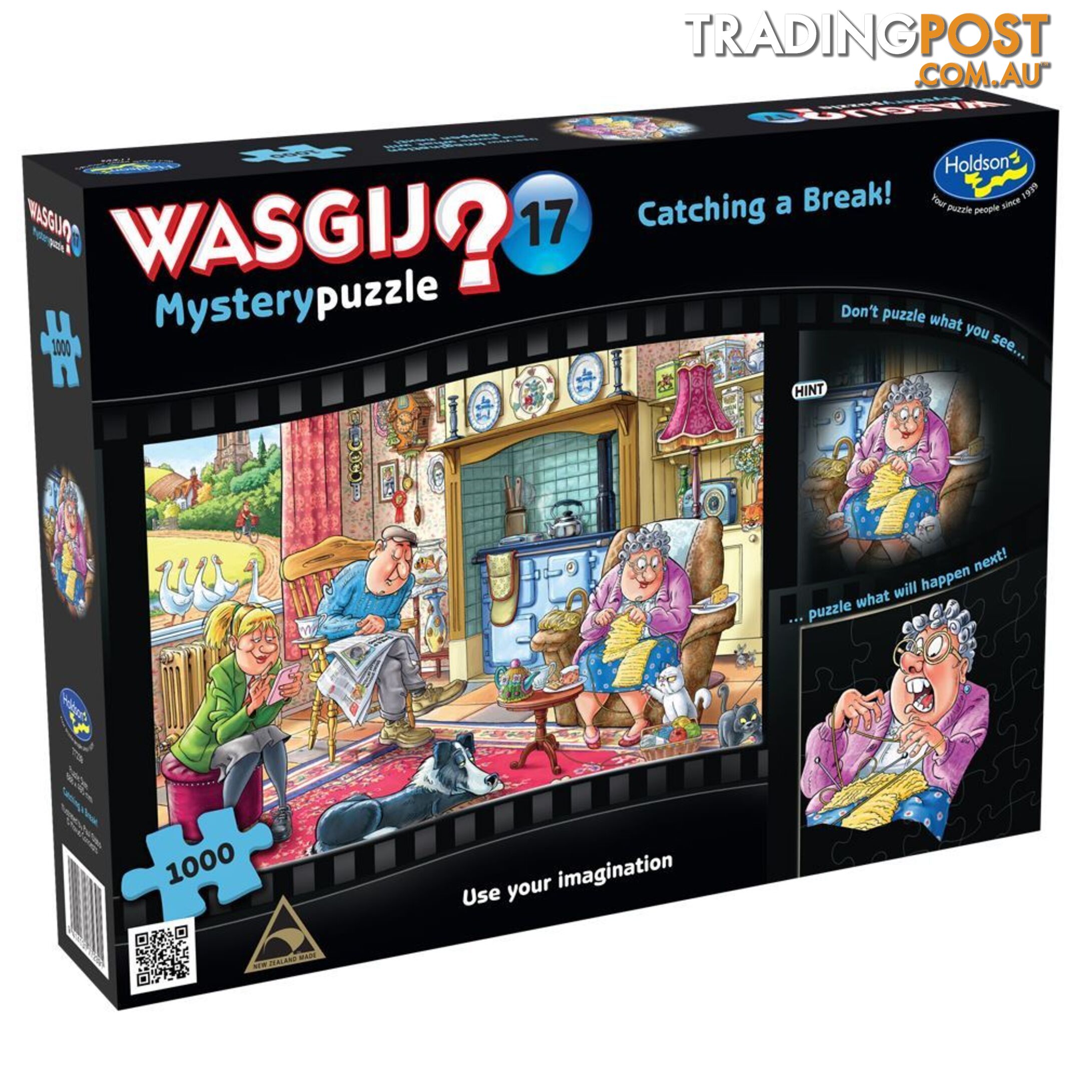 Wasgij Retro Mystery #17 Catching a Break 1000 Piece Jigsaw Puzzle - Holdson - Tabletop Jigsaw Puzzle GTIN/EAN/UPC: 9414131772391