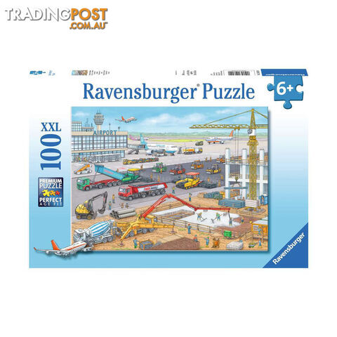 Ravensburger Construction At The Airport 100 Piece XXL Jigsaw Puzzle - Ravensburger - Tabletop Jigsaw Puzzle GTIN/EAN/UPC: 4005556106240