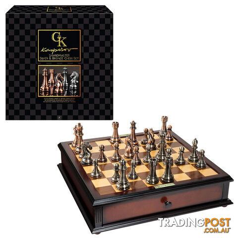 Kasparov Grandmasters Silver & Bronze Chess Set - Ambassador Games - Tabletop Board Game GTIN/EAN/UPC: 4897049306189