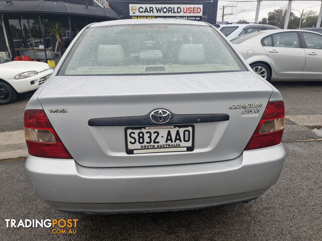 2003 Toyota Corolla ZZE122R ASCENT Sedan Manual