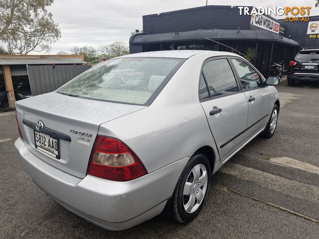 2003 Toyota Corolla ZZE122R ASCENT Sedan Manual