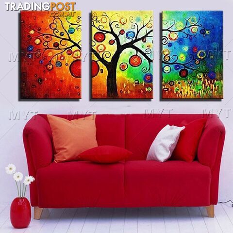75cnx130cm No frame 3Zippay Hand painted modern abstract money tree canvas wall art oil painting on canvas huge home decoration unique gift artwork pictures unframed