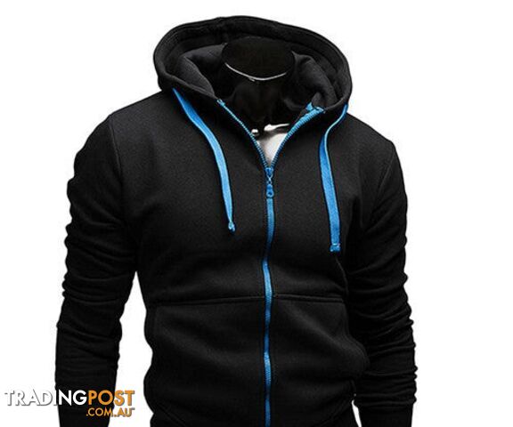 1 / XLZippay fashion Sweatshirt men hit color men hoodies hip hop side zipper mensports suit slim