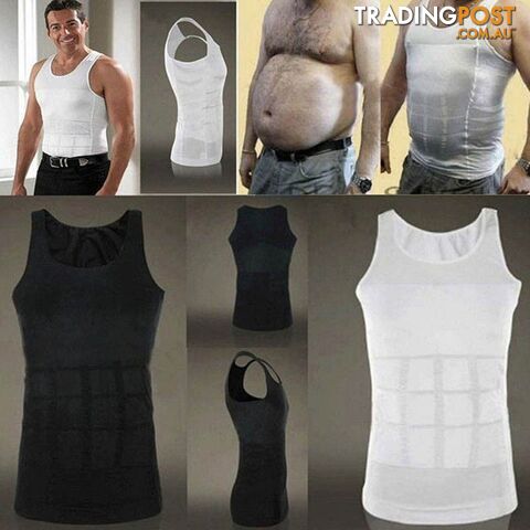 China / White / LZippay Men Slimming Body Shaper Tummy Shaper Vest Slimming Underwear Corset Waist Muscle Girdle Shirt Fat Burn Posture Corrector