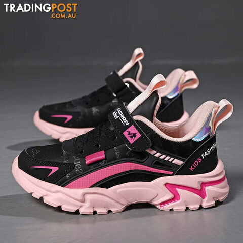 Black / 32Zippay Brand Kids Sports Shoes Outdoor Comfortable Running Shoes Girls Waterproof Sneakers Antislip Children Shoes