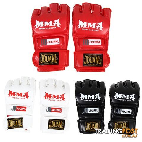 BlackZippay MMA Muay Thai Gym Punching Bag Half Mitt Train Sparring Kick Boxing Gloves
