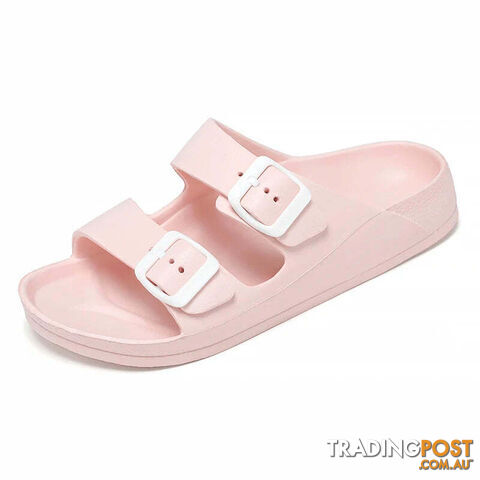 Pink / 44Zippay Women Men Slippers Soft Sandals Women Beach Casual Shoes EVA Slides Original Men Flip-flop