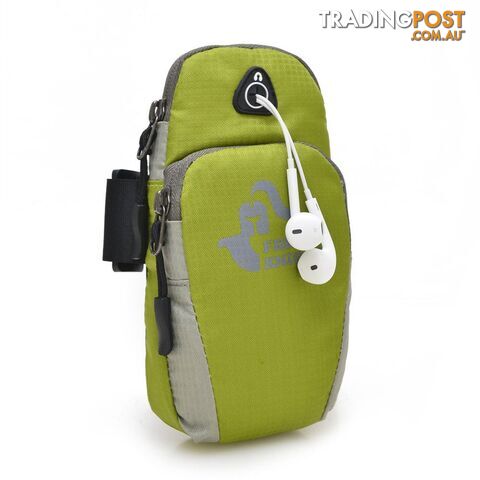 Light GreenZippay 5.5inch Running Jogging GYM Protective Phone Bag Sports Wrist Bag Arm Bag , Outdoor Waterproof Nylon Hand Bag For Camping Hiking