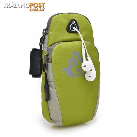 Light GreenZippay 5.5inch Running Jogging GYM Protective Phone Bag Sports Wrist Bag Arm Bag , Outdoor Waterproof Nylon Hand Bag For Camping Hiking
