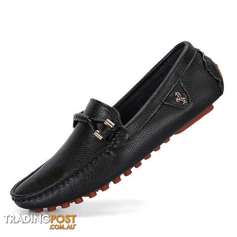 Black / 48Zippay Loafers Men Shoes Casual Driving Flats Slip-on Shoes Luxury Comfy Moccasins