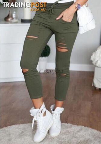 3116 green / LZippay Fashion women Sweatpants S-XL Plus Size Flower Printed Womens Harem Pants Nineth Capris Casual Trousers