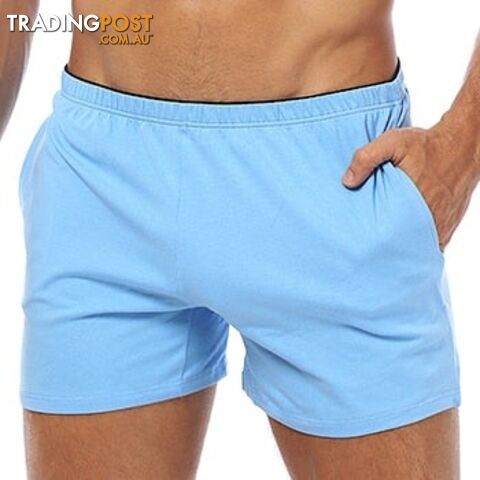 OR130-Blue / XXLZippay Boxer Cotton Underwear Boxershorts Sleep Men Swimming Briefs