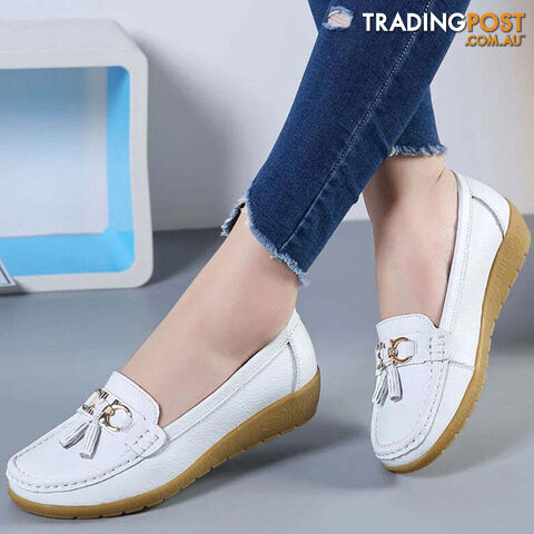 WHITE / 41Zippay Women Shoes Women Sports Shoes With Low Heels Loafers Slip On Casual Sneaker Zapatos Mujer White Shoes Female Sneakers Tennis