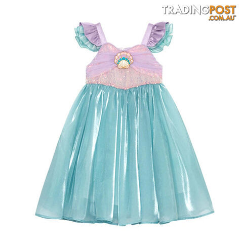 A / 4-5T(size 120)Zippay Princess Costume Kids Dress For Girls Cosplay Children Carnival Birthday Party Clothes Mermaid