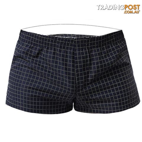black plaid / XLZippay Men Underwear Boxer Shorts Trunks Slacks Cotton Men Boxer Shorts Underwear Printed Men Shorts Home Underpants std05