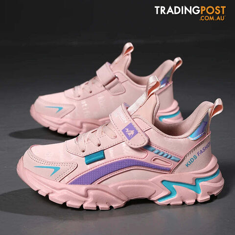 Pink / 34Zippay Brand Kids Sports Shoes Outdoor Comfortable Running Shoes Girls Waterproof Sneakers Antislip Children Shoes