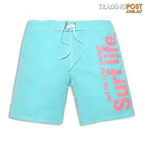 Sky Blue / XXXLZippay Brand Male Beach Shorts Active Bermuda Quick-drying Man Swimwear Swimsuit XXXL Size Boxer Trunks Men Bottoms Boardshorts