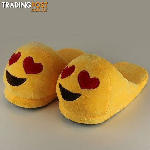 1 / 9.5Zippay Funny Mens Plush Slippers Indoor Shoes House Cute Women Slippers Emoji Shoes Warm House Slipper