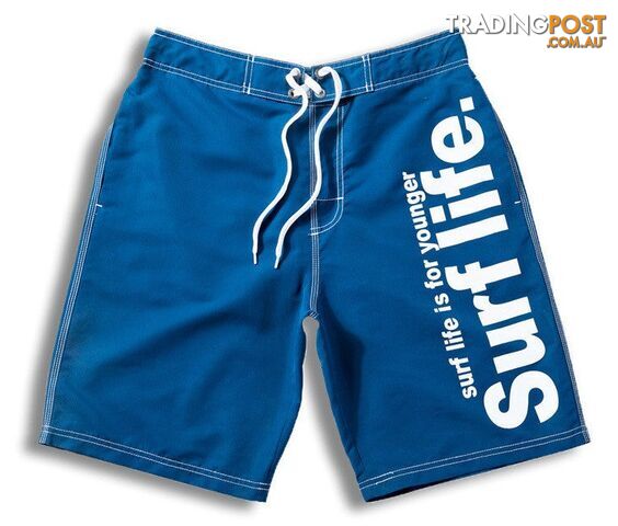 Blue / XXLZippay Brand Male Beach Shorts Active Bermuda Quick-drying Man Swimwear Swimsuit XXXL Size Boxer Trunks Men Bottoms Boardshorts