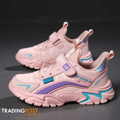 Pink / 36Zippay Brand Kids Sports Shoes Outdoor Comfortable Running Shoes Girls Waterproof Sneakers Antislip Children Shoes