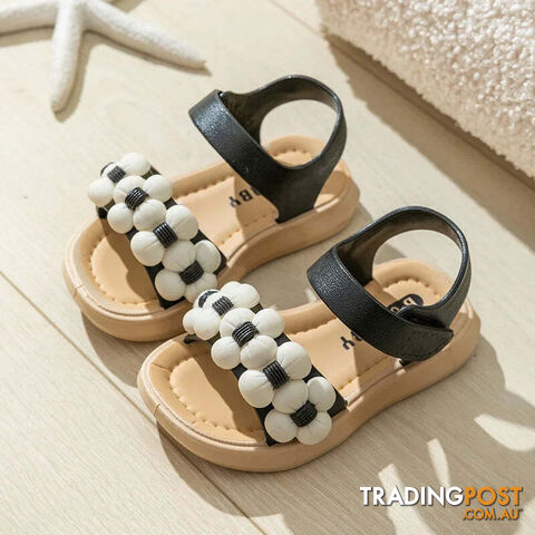 black / 23inner14cmZippay Children's Slippers Summer Girls and Boys Bathroom Home Anti slip Beach Shoes Soft Soled Baby Sandals