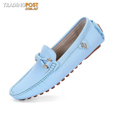 sky blue / 48Zippay Mens Dress Shoes Men's Formal Leather Shoes for Men Elegant Casual Business Social Male Shoe Wedding Party Shoes Driving Shoe