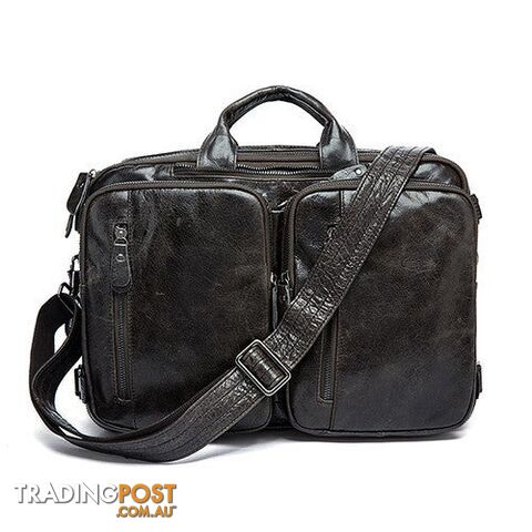 grayZippay 100% Genuine leather men messenger bags business bag laptop men bags men's briefcase tote shoulder laptop men's travel bag 432