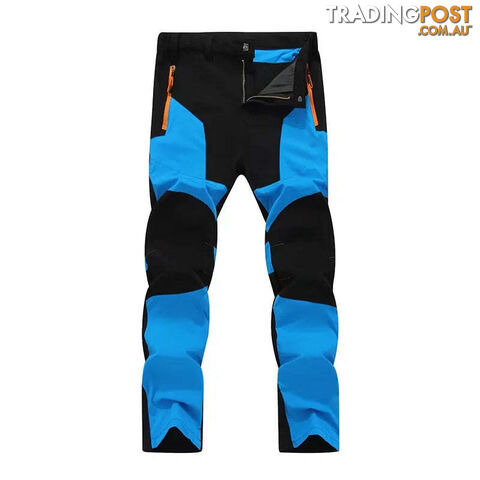 Blue / L(45-55kgs)Zippay Men Male Summer Thin Breathable Elastic Camping Trekking Fishing Climbing Hiking Outdoor Trousers Quick Dry Sport Pants