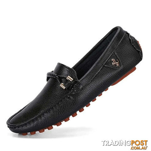 Black / 39Zippay Loafers Men Shoes Casual Driving Flats Slip-on Shoes Luxury Comfy Moccasins