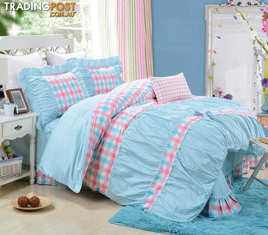 14 / KingZippay YADIDI 100% Cotton Classic Princess Polka Dot Girls Bedding Sets Bedroom Bed Sheet Duvet Cover Pillowcase Twin Queen King size