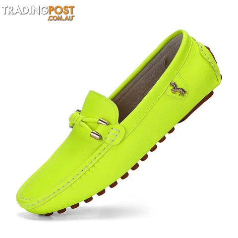 Fluorescent / 39Zippay Loafers Men Shoes Casual Driving Flats Slip-on Shoes Luxury Comfy Moccasins