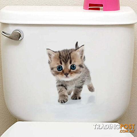 cat20Zippay Cats 3D Wall Sticker Toilet Stickers Hole View Vivid Dogs Bathroom For Home Decoration Animals Vinyl Decals Art Wallpaper Poster