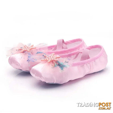 Cherry pink / 25Zippay Lovely Princess Dance Soft Soled Ballet Shoe Children Girls Cat Claw Chinese Ballerina Exercises Shoes