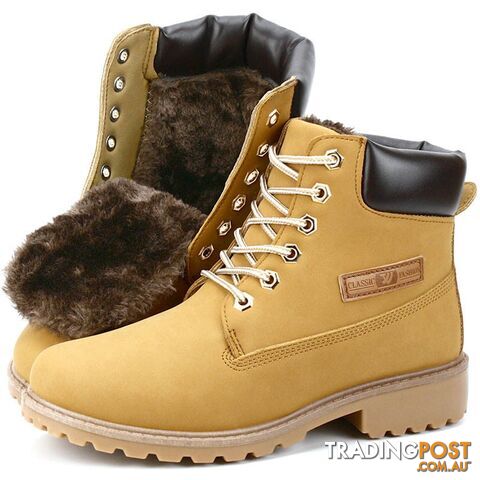 1 Winter Yellow / 5.5Zippay Women's boots women ankle boot fashion autumn winter Suede leather lace-up shoes