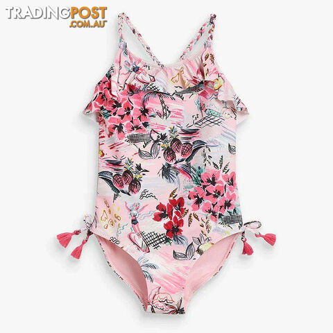 1822 / 9-12MZippay Baby Girls Swimwears Summer Bikini Set Sun Protection Kids Cute Floral Toddler Learn Swimming Suits One-Piece Sunbeach Swimsuit