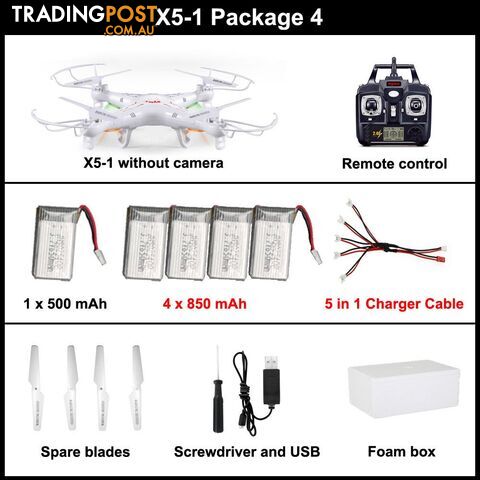 X5 1 package 4Zippay Syma X5C-1 Quadcopter Drone With Camera or Syma X5-1 rc helicopter